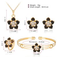 Elegant Lady Flower Alloy Plating Inlay Zircon Women's Jewelry Set main image 2