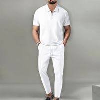 Men's Solid Color Pants Sets Men's Clothing main image 2