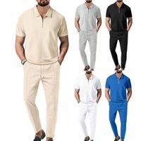 Hommes Couleur Unie Ensembles De Pantalons Vêtements Pour Hommes main image 1