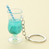Cute Lady Sweet Cup Alloy Bag Pendant Keychain main image 6