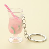 Cute Lady Sweet Cup Alloy Bag Pendant Keychain main image 8