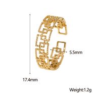 304 Stainless Steel 18K Gold Plated Vintage Style Maximalism Classic Style Plating Geometric Rings main image 2