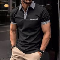 Men's Solid Color Printing Polo Shirt Men's Clothing main image 3