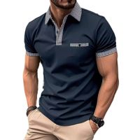 Hommes Couleur Unie Impression Chemise Polo Vêtements Pour Hommes main image 2