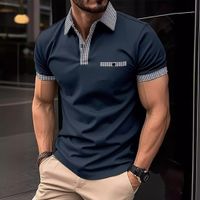 Men's Solid Color Printing Polo Shirt Men's Clothing main image 4