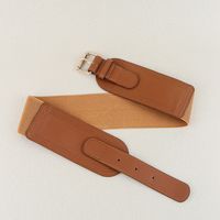 Casual Formal Simple Style Solid Color Pu Leather Belt Buckle Women's Leather Belts main image 10