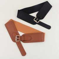 Casual Formal Simple Style Solid Color Pu Leather Belt Buckle Women's Leather Belts main image 2