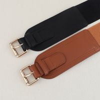 Casual Formal Simple Style Solid Color Pu Leather Belt Buckle Women's Leather Belts main image 7