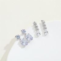 1 Pair Vintage Style Simple Style Leaves Plating Inlay Copper Zircon 14K Gold Plated Ear Studs main image 5