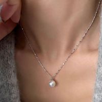 Simple Style Classic Style Commute Ball Freshwater Pearl Copper Plating Women's Pendant Necklace main image 4