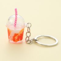 Cute Lady Cup Alloy Plastic Bag Pendant Keychain main image 6