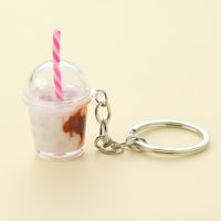 Cute Lady Cup Alloy Plastic Bag Pendant Keychain main image 7