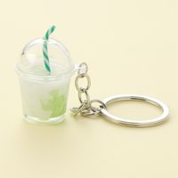 Cute Lady Cup Alloy Plastic Bag Pendant Keychain main image 5