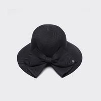 Women's Vacation Simple Style Solid Color Bow Knot Big Eaves Sun Hat sku image 3