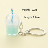 Cute Lady Cup Alloy Plastic Bag Pendant Keychain main image 2