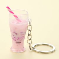 Cartoon Style Cute Lady Cup Alloy Plastic Bag Pendant Keychain sku image 1