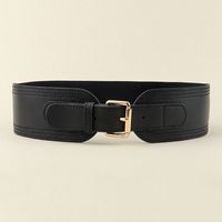 Casual Formal Simple Style Solid Color Pu Leather Belt Buckle Women's Leather Belts sku image 1