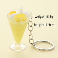 Cute Lady Sweet Cup Fruit Alloy Plastic Bag Pendant Keychain main image 2