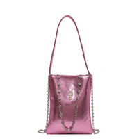 Women's Medium Pu Leather Solid Color Classic Style Square Zipper Shoulder Bag sku image 4