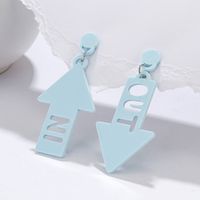 1 Pair Simple Style Arrow Arylic Drop Earrings main image 7