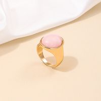 Nordic Style Simple Style Oval Alloy Inlay Natural Stone Women's Rings main image 4