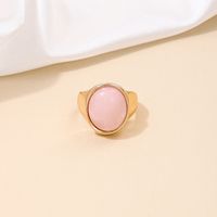Nordic Style Simple Style Oval Alloy Inlay Natural Stone Women's Rings main image 3