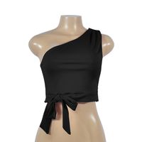 Women's Tank Tops Patchwork Straps Bowknot Fashion Solid Color main image 3