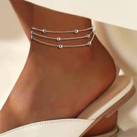 Elegant Simple Style Streetwear Round Stainless Steel Plating Inlay Zircon 18k Gold Plated Women's Anklet sku image 4
