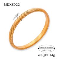 Titanium Steel 18K Gold Plated Casual Simple Style Commute Plating Circle Bangle sku image 2
