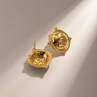 304 Stainless Steel 18K Gold Plated IG Style Snake Rings Earrings main image 3