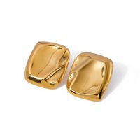 1 Pair IG Style Geometric Plating 304 Stainless Steel 18K Gold Plated Ear Studs main image 5