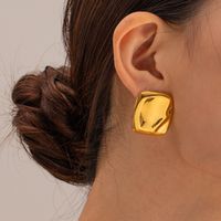 1 Pair IG Style Geometric Plating 304 Stainless Steel 18K Gold Plated Ear Studs main image 3
