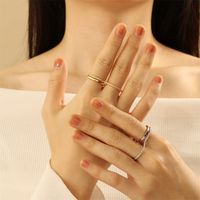 Copper 18K Gold Plated IG Style Simple Style Commute Inlay Heart Shape Zircon Rings main image 1