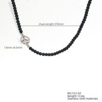 Großhandel Schmuck Vintage-Stil Klassischer Stil Geometrisch Ein Naturstein Türkis Obsidian Perlen Halskette sku image 1