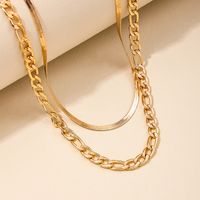 Wholesale Jewelry Simple Style Solid Color Alloy Layered Double Layer Necklaces main image 5