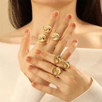 Copper 18K Gold Plated IG Style Ethnic Style Commute Inlay Gossip Zircon Open Rings main image 1