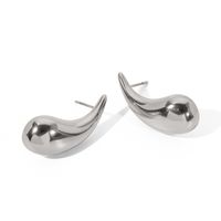 1 Pair IG Style Water Droplets Plating 304 Stainless Steel Ear Studs main image 5