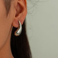 1 Pair IG Style Water Droplets Plating 304 Stainless Steel Ear Studs main image 3