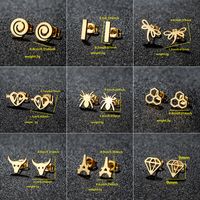 1 Pair Luxurious Sweet Artistic Animal Plating 304 Stainless Steel 18K Gold Plated Ear Studs main image 1