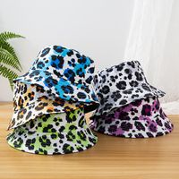 Unisex Casual Vacation Leopard Printing Flat Eaves Bucket Hat main image 1
