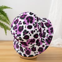 Unisex Casual Vacation Leopard Printing Flat Eaves Bucket Hat main image 3