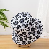 Unisex Casual Vacation Leopard Printing Flat Eaves Bucket Hat main image 4