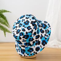 Unisex Casual Vacation Leopard Printing Flat Eaves Bucket Hat main image 5