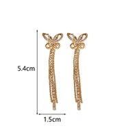 1 Pair IG Style Modern Style Classic Style Butterfly Inlay Copper Zircon Drop Earrings main image 2