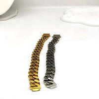 Simple Style Classic Style Cool Style Solid Color Titanium Steel Bracelets In Bulk main image 1