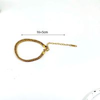 Simple Style Classic Style Color Block Stainless Steel 18K Gold Plated Artificial Diamond Bracelets In Bulk main image 5