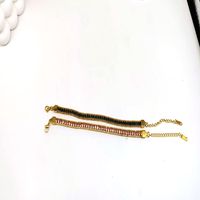 Simple Style Classic Style Color Block Stainless Steel 18K Gold Plated Artificial Diamond Bracelets In Bulk main image 2