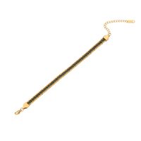 Simple Style Classic Style Color Block Stainless Steel 18K Gold Plated Artificial Diamond Bracelets In Bulk sku image 2