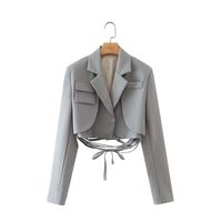 Women's Long Sleeve Blazers British Style Solid Color main image 3