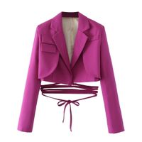 Women's Long Sleeve Blazers British Style Solid Color main image 1